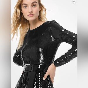 Michael Kors Sequined Handkerchief Dress